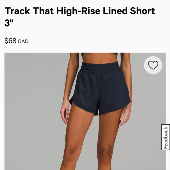 lululemon athletica Women's Black Athletic Shorts - Picture 3 of 4